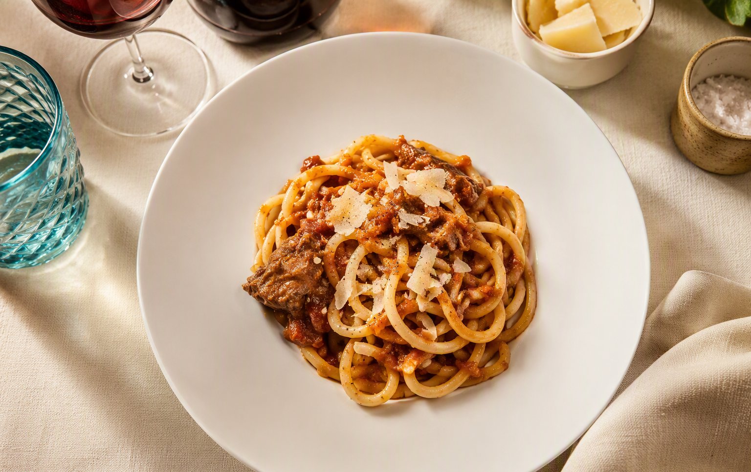Pasta al ragù di cinghiale con pecorino