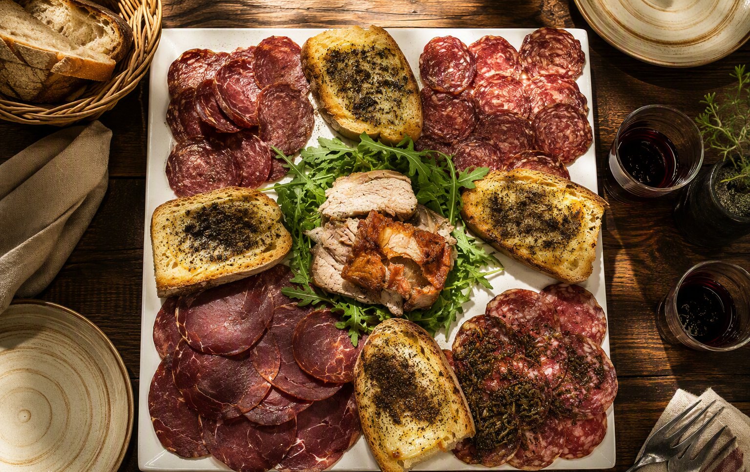 Tagliere di cacciagione con crostini al pecorino
